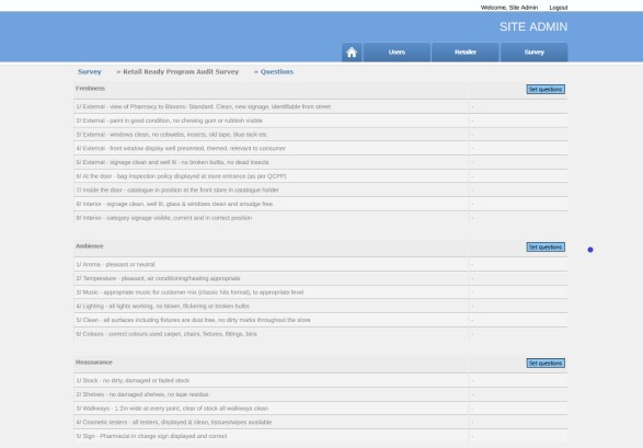 audit software sample screen